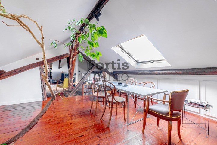 PARIS 18-DUPLEX DE 89.79M2, AU DERNIER ETAGE, 4 CHAMBRES