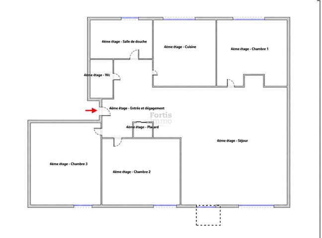 Appartement 4 pièces 69 m² · au Bourget · 68,9 m² · 199 000 €
